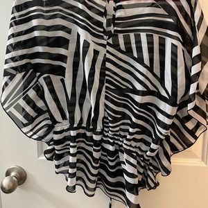 Black and White Blouse